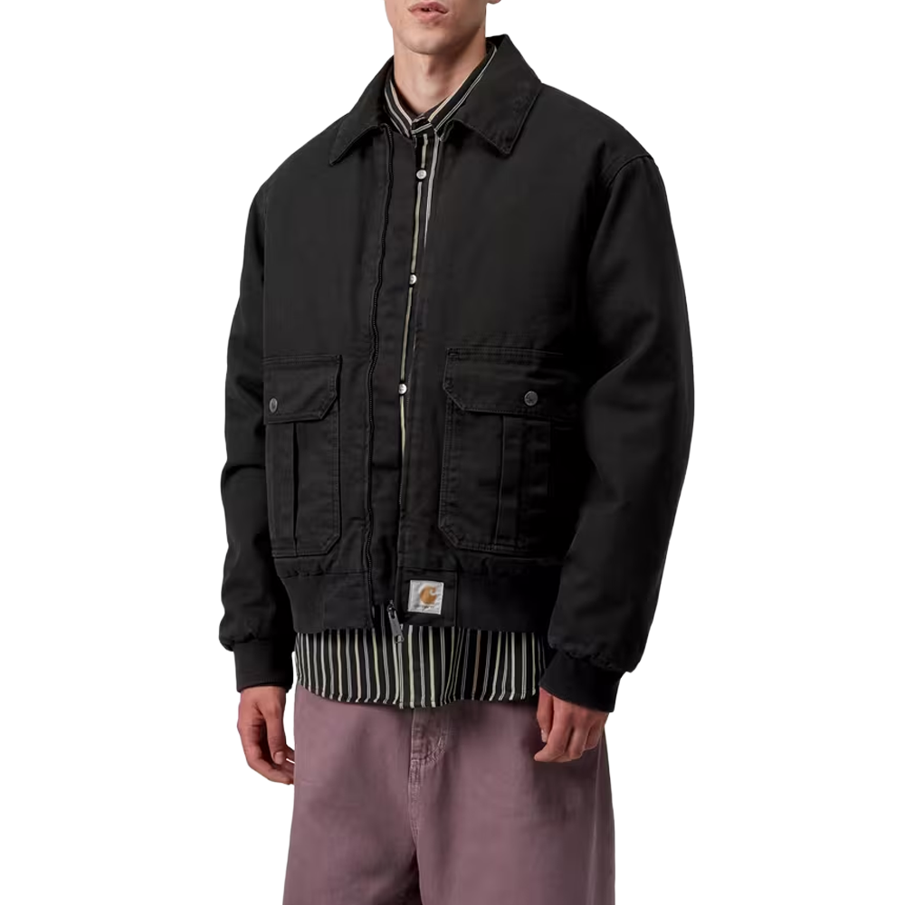 Carhartt WIP Stanton Jacket - Black Stone washed