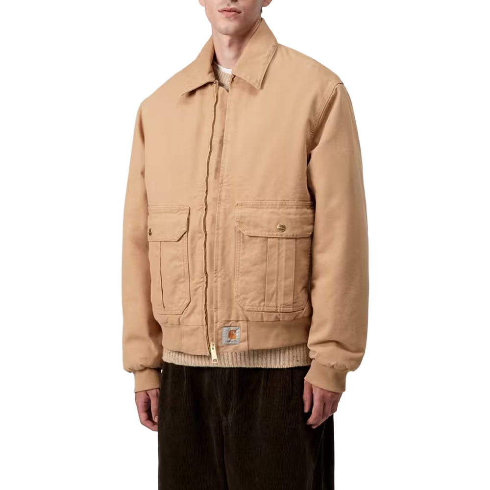 Carhartt WIP Stanton Jacket - Dusty H Brown Stone washed