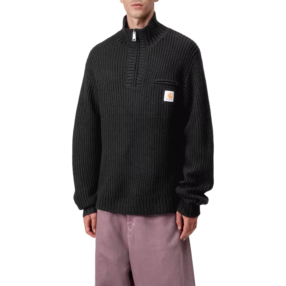 Carhartt WIP Detroit Half Zip Sweater - Black