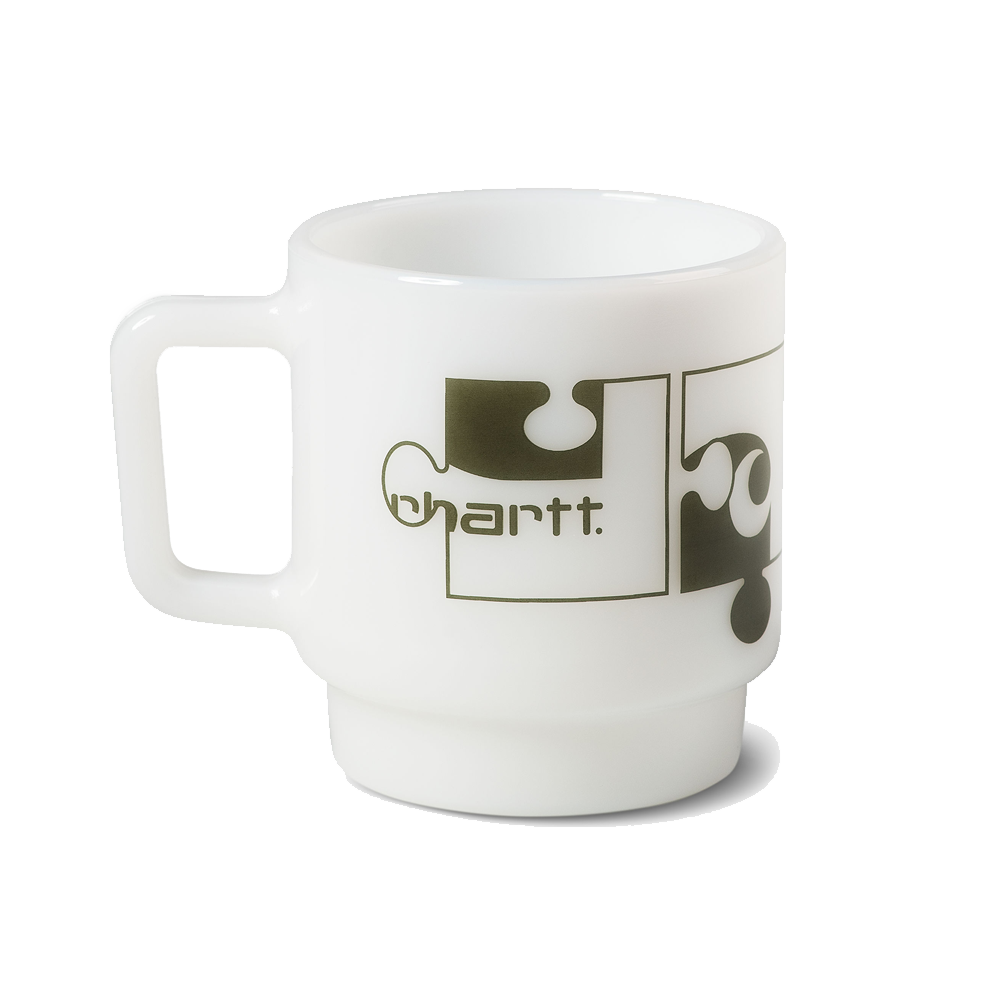 Carhartt WIP Assemble Glass Mug - White/Plant
