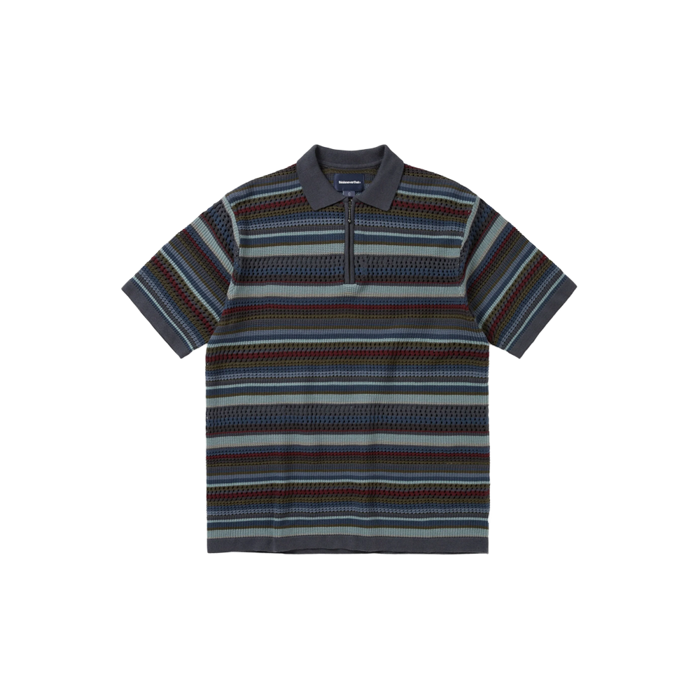 This Is Never That Striped S/S KnIt Polo - Dark Navy