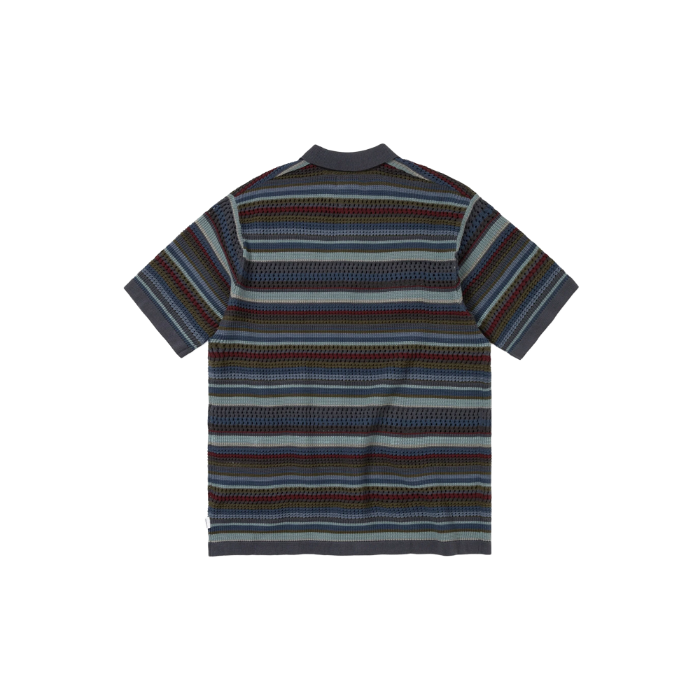 This Is Never That Striped S/S KnIt Polo - Dark Navy