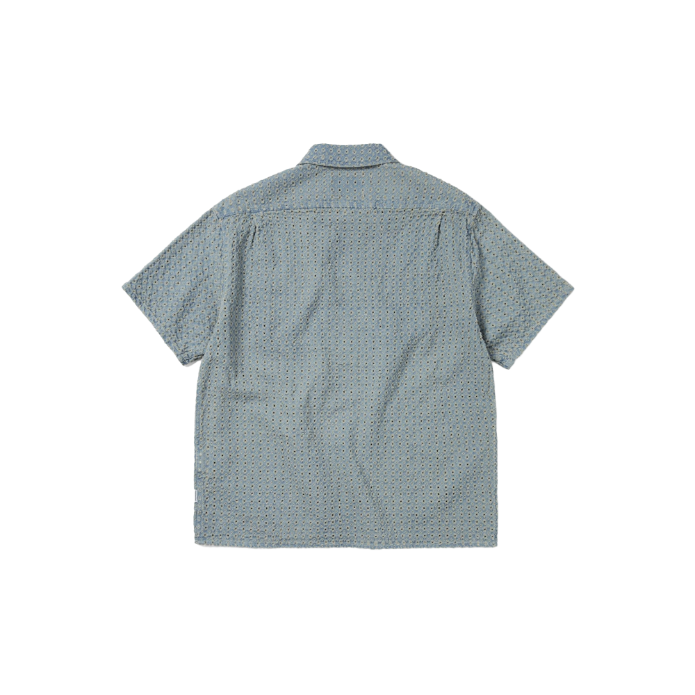 This is never that Damaged Denim S/S Shirt - Washed Blue