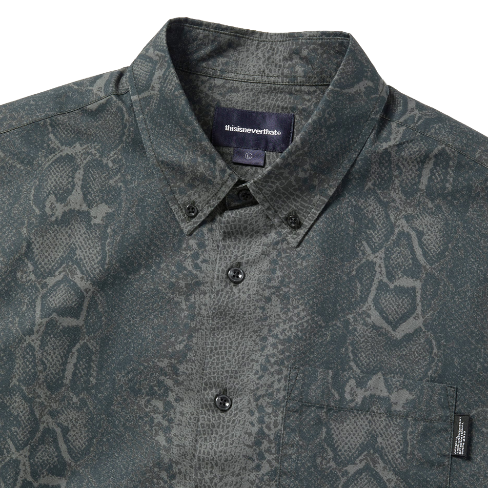 This Is Never That Python S/S Shirt - Dark Grey