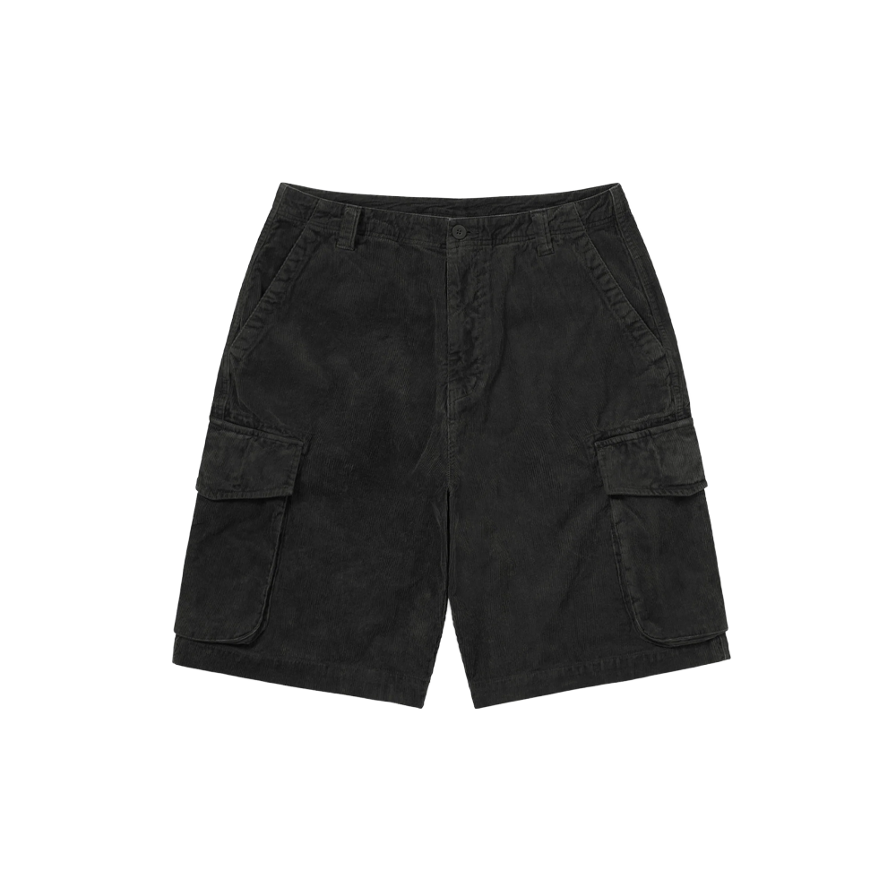 This Is Never That Overdyed Corduroy Cargo Short - Washed Black