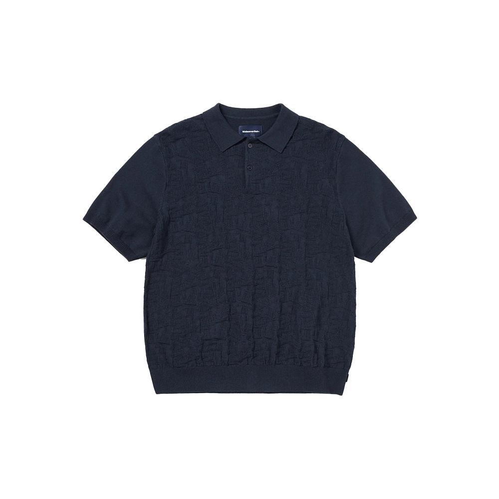 ThisIsNeverThat Stacked TNT SS Knit Polo - Navy