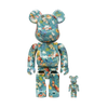 Bearbrick 400%+100% Van Gogh flowers blue