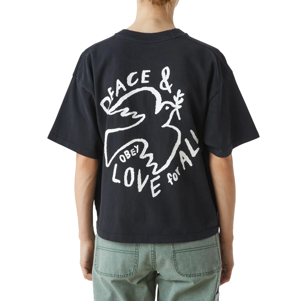 Obey Peace & Love for all Dove Raegan Tee - Black