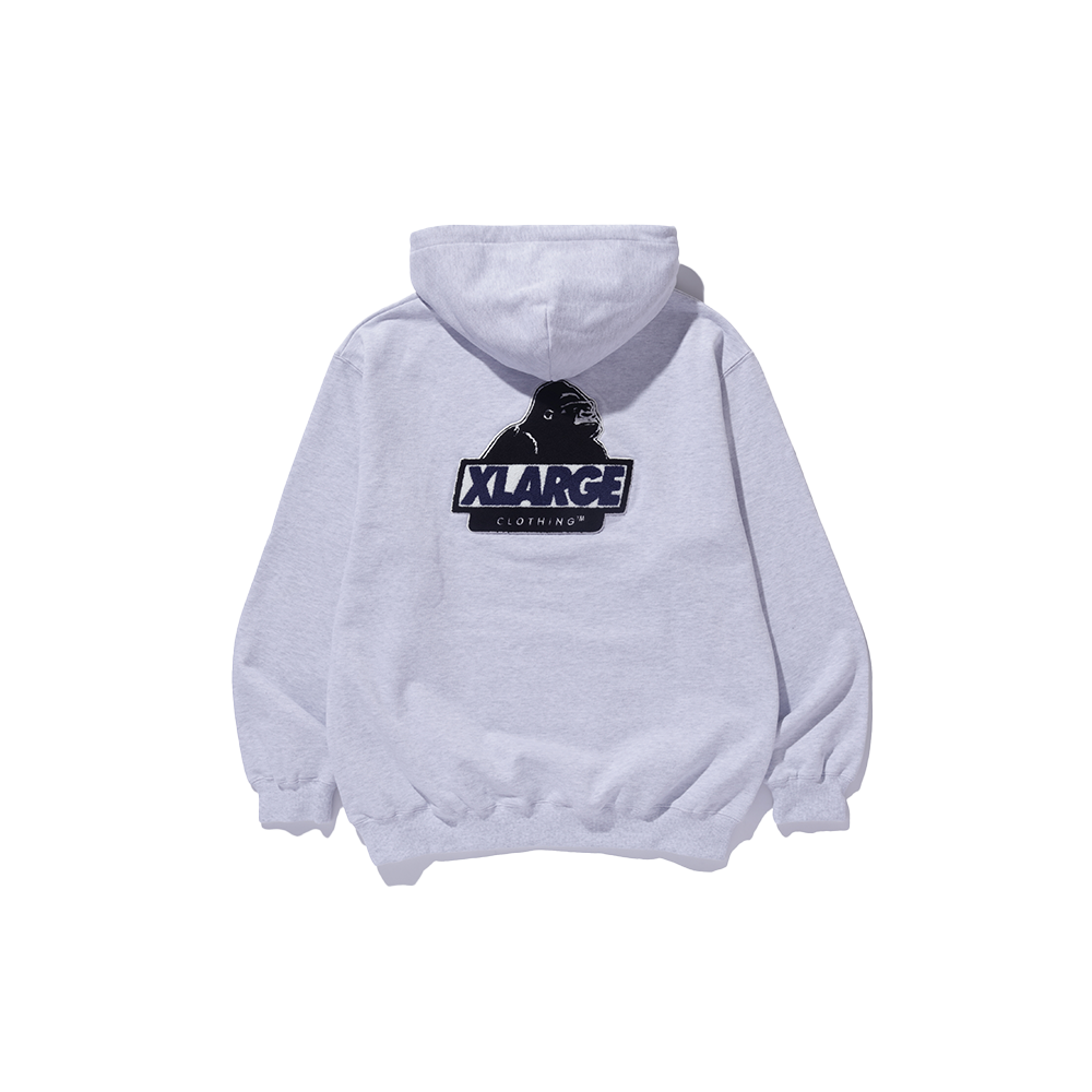 XLarge Chenille Slanted OG pullover Hoodie - Ash