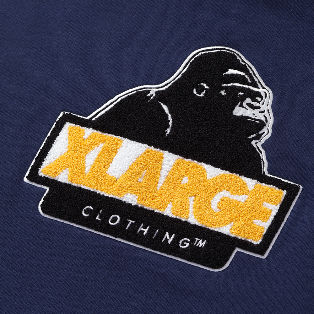 XLarge Chenille Slanted OG pullover Hoodie - Navy