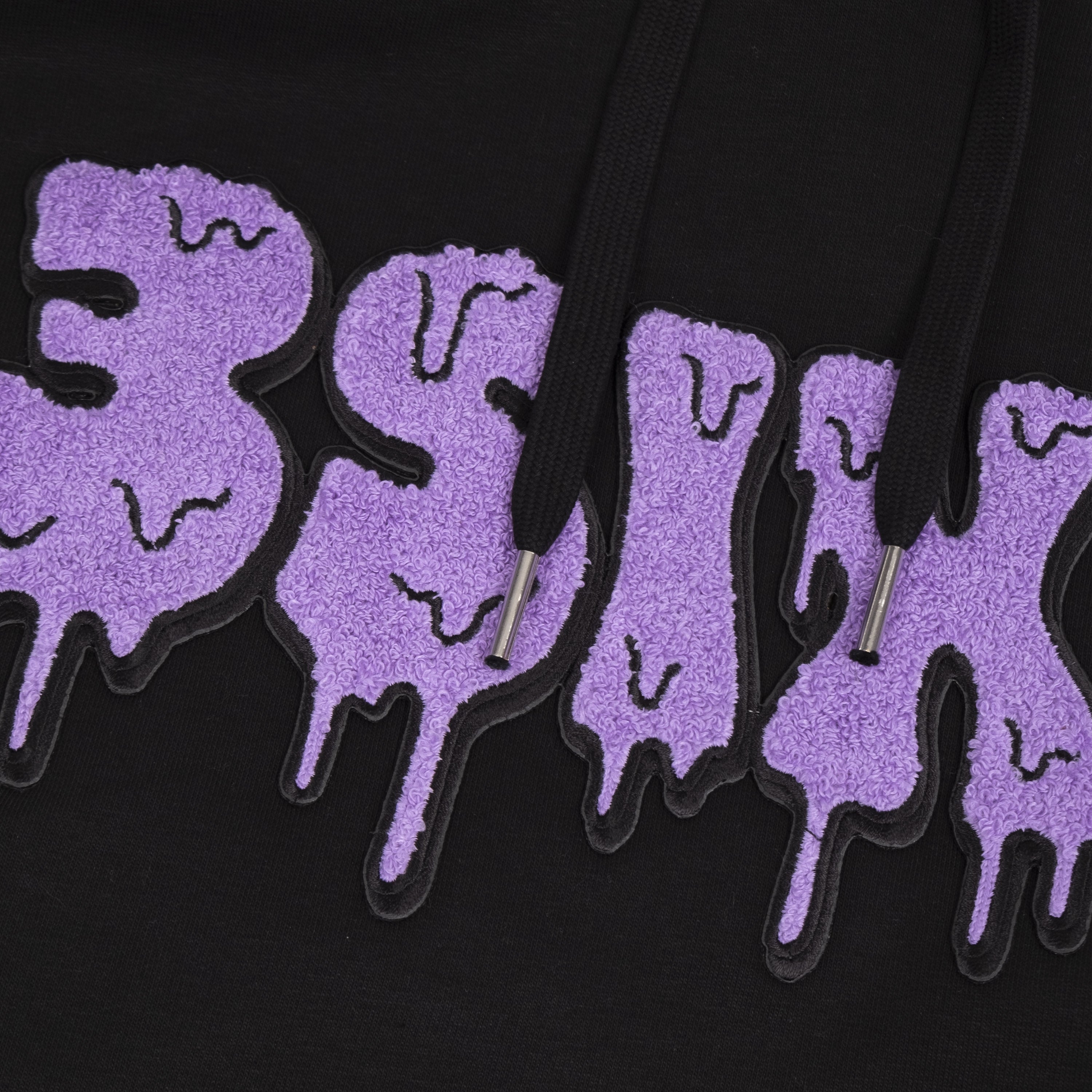 3SIXTY Slime chenille hoodie - Black