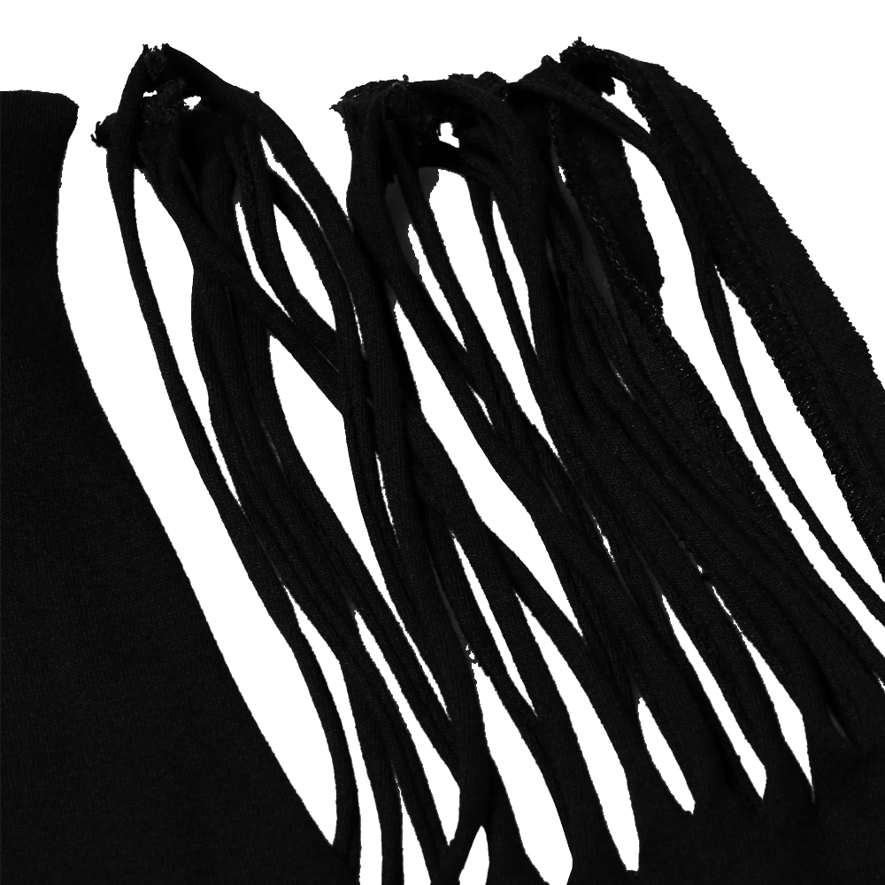 Aries Slashed shoulder temple vest - Black
