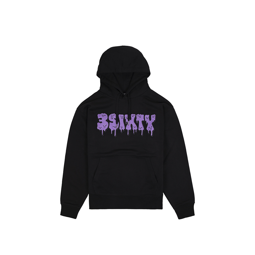 3SIXTY Slime chenille hoodie - Black